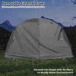 1-Person Cot Tent 4-in-1 Camping Tent Combo Foldable Elevated Tent Set with Waterproof Cover Air Mattress & Carrying Bag