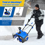 20" Electric Snow Blower 120V 15Amp Snow Thrower for Yard Driveway with Folding Handle & 180° Rotatable Chute