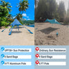 20 x 20FT Family Beach Canopy Tent UPF50+ Beach Sun Shade Tent with Carrying Bag, Sand Shovel & 6 Sandbags