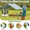 20ft Large Metal Chicken Coop Walk-in Poultry Cage Outdoor Farm Hen Rabbit Run House with All-weather Cover