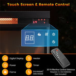 23" 3-Sided Electric Fireplace Insert 1500W Fireplace Heater with Remote Control, Overheat Protection & Thermostat