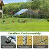 23ft Large Metal Chicken Coop Walk-in Poultry Cage Outdoor Farm Hen Rabbit Run House with All-weather Cover