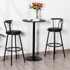 Bistro Pub Table 24" Round Bar Height Table Modern Style 40" High Top Cocktail Table with Metal Base for Living Room Restaurant