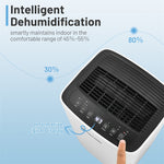 24 Pints Portable Dehumidifier 1500 Sq. Ft Dehumidifier for Home Basements with Auto/Manual Drainage & 4 Wheels