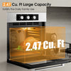 24" Single Wall Oven 2300W Built-in Electric Oven with 2.47Cu.ft Capacity & 5 Cooking Modes