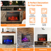 25" Electric Fireplace Insert 1350W Freestanding Recessed Fireplace Heater with Remote Control & 3 Flame Colors