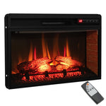 26" Electric Fireplace Insert Infrared Quartz 1400W Recessed Freestanding Fireplace Heater with Remote Control & 3D Flame Effect