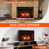 26" Electric Fireplace Insert Infrared Quartz 1400W Recessed Freestanding Fireplace Heater with Remote Control & 3D Flame Effect