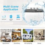 2 in 1 Portable Washing Machine 26lbs Compact Washer and Spin Dryer Combo with Built-in Drain Pump for Home Apartment