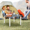27" Square Roll-up Camping Table Folding Picnic Table with Carrying Bag for Outdoors Fishing Cooking BBQ Party Lawn Patio Garden