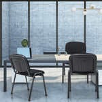 2-Pack Stackable Conference Chairs Office Guest Chairs Reception Chairs with Metal Frames & Padded Cushions