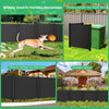 Outdoor Privacy Screen 2 Panels 48''H Decorative Air Conditioner Fence Vinyl Fence Garbage Can Enclosure with 3 Stakes
