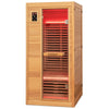 1-2 Person Far Infrared Wooden Sauna Room Canadian Hemlock Indoor Low EMF Sauna for Home with 9 Carbon Heaters, Oxygen Ionizer, Bluetooth Speakers