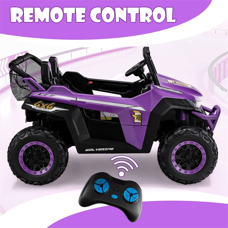 2-Seater Kids Ride On UTV 12V Electric Truck Power Wheels Car with Remote Control