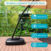 330 lbs Patio Cantilever Umbrella Base Water/Sand Filled Outdoor Offset Umbrella Base with Wheels