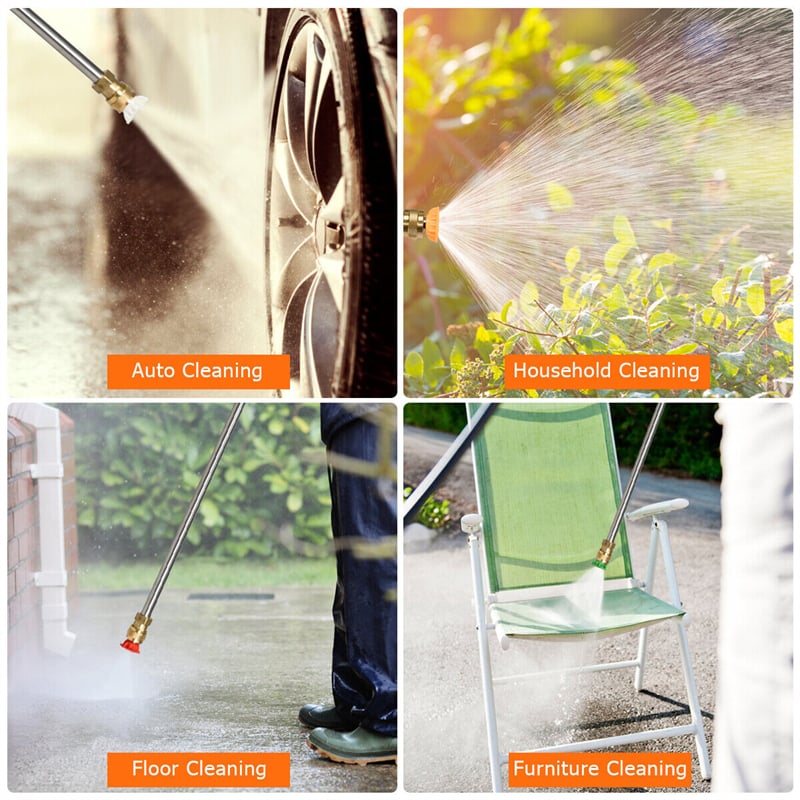 3500PSI Electric Pressure Washer 2.6GPM 1800W Portable High Power Washer Machine with Foam Cannon & 4 Nozzles for Car Fence Cleaning