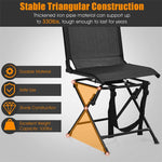 360° Swivel Hunting Blind Chair All-weather Outdoor Folding Chair with Mesh Backrest