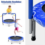 36” Mini Kids Trampoline Foldable Rebounder Trampoline Outdoor Indoor Toddler Fitness Trampoline with Full Covered Handrail & Safety Pad