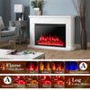 37" Electric Fireplace Insert Recessed Freestanding Fireplace Heater with Touch Panel, Remote Control & 4 Log Flame Effects