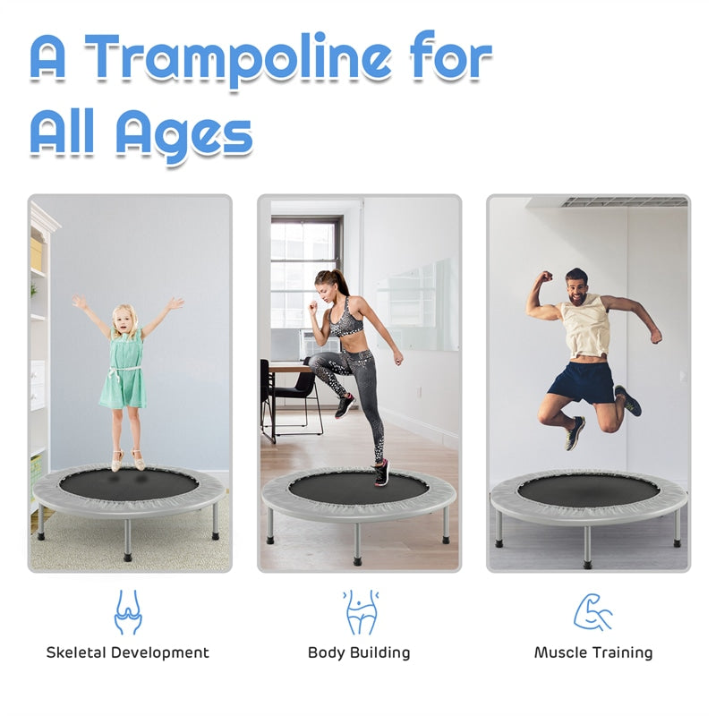 38 Mini Exercise Trampoline Folding Fitness Rebounder for Adults