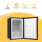 Small Upright Freezer 3.0 Cu.Ft Mini Freezer with Reversible Stainless Steel Door for Home Office Apartment