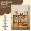 3-Tier 8-Cube Open Bookcase Wood Storage Bookshelf Display Cabinet for Living Room Bedroom Study Reading Nook