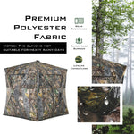 Portable Hunting Blind Pop-up Ground Blind 3-Person Camouflage Hunting Tent with Mesh Window & Carrying Bag