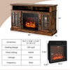 48" Fireplace TV Stand for TVs up to 50", Entertainment Center with 18" Electric Fireplace & 2 Side Cabinets