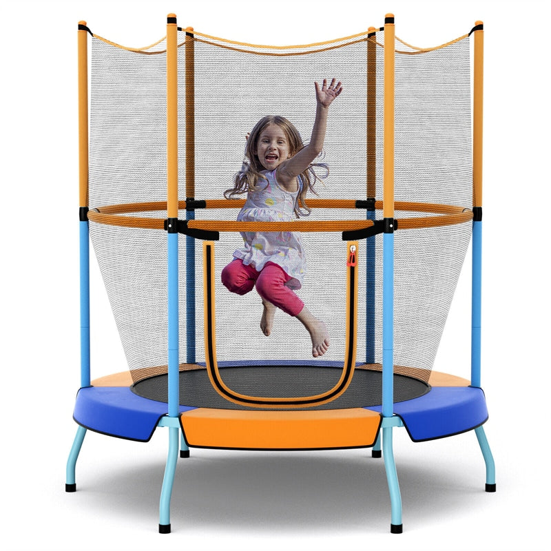 48” Kids Trampoline ASTM Approved Toddler Trampoline with All-round Enclosure Net & Large U-Shaped Access for Outdoor Indoor