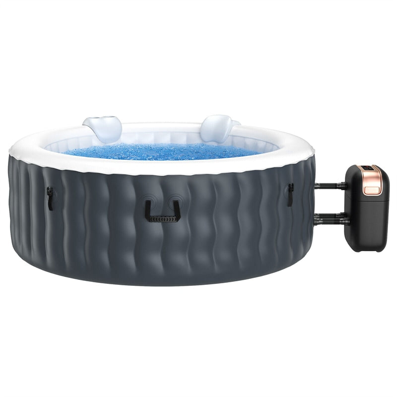4 Person SaluSpa Inflatable Hot Tub Spa Indoor Outdoor Portable Blow-up Hot Tub with 108 Massage Bubble Jets Air Pump Filter Cartridge & Tub Cover
