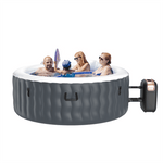 4 Person SaluSpa Inflatable Hot Tub Spa Indoor Outdoor Portable Blow-up Hot Tub with 108 Massage Bubble Jets Air Pump Filter Cartridge & Tub Cover