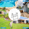 4 PCS Outdoor Folding Chairs High Back Patio Dining Chairs Weather-Resistant Metal Frame Portable Chair with Armrests & Footrest