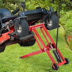 Lawn Mower Lift 500 LBS Capacity Zero Turn Mower Lift with Hydraulic Jack & Adjustable Lifting Height for Riding Lawn Mower Tractors