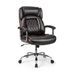 500lbs Big & Tall Office Chair Swivel High Back Executive Chair Adjustable Leather Computer Desk Chair with Heavy Duty Metal Base
