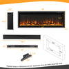 50" Linear Electric Fireplace Wall Mounted Freestanding Recessed Fireplace 1500W Slim Fireplace Heater with Remote Control
