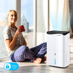 5500 Sq.Ft Portable Dehumidifier for Home Basements, 100-Pint Dehumidifier with Smart App & Alexa Control and Drain Hose