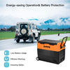 58 Quarts Car Refrigerator 12V Electric Car Cooler Dual Zone Portable RV Fridge Freezer with Wheels for Camping Travel