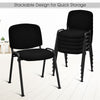 Set of 5 Conference Chairs Stackable Office Guest Chairs Waiting Room Chairs with Upholstered Seats & Metal Frames