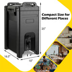 5 Gallon Insulated Beverage Dispenser/Server Food-grade Hot & Cold Drink Carrier with Handles & Spring Action Faucet