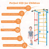 5-in-1 Steel Swedish Ladder Wall Set Toddler Climbing Toy Kids Indoor Jungle Gym with Pull-up Bar & Gymnastic Rings