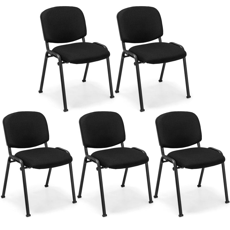5-Pack Conference Chairs Stackable Office Guest Chairs Waiting Room Reception Chairs with Ergonomic Upholstered Backs & Seats
