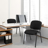 Guest Reception Chairs Set of 5 Stackable Conference Room Chairs with Ergonomic Upholstered Seats for Office Waiting Room