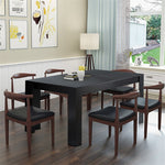 63" Modern Wood Dining Table Rectangular Kitchen Table Home Furniture for 4-6 People