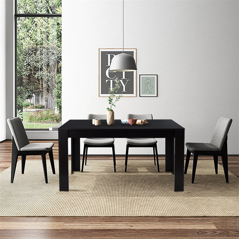 63" Modern Wood Dining Table Rectangular Kitchen Table Home Furniture for 4-6 People