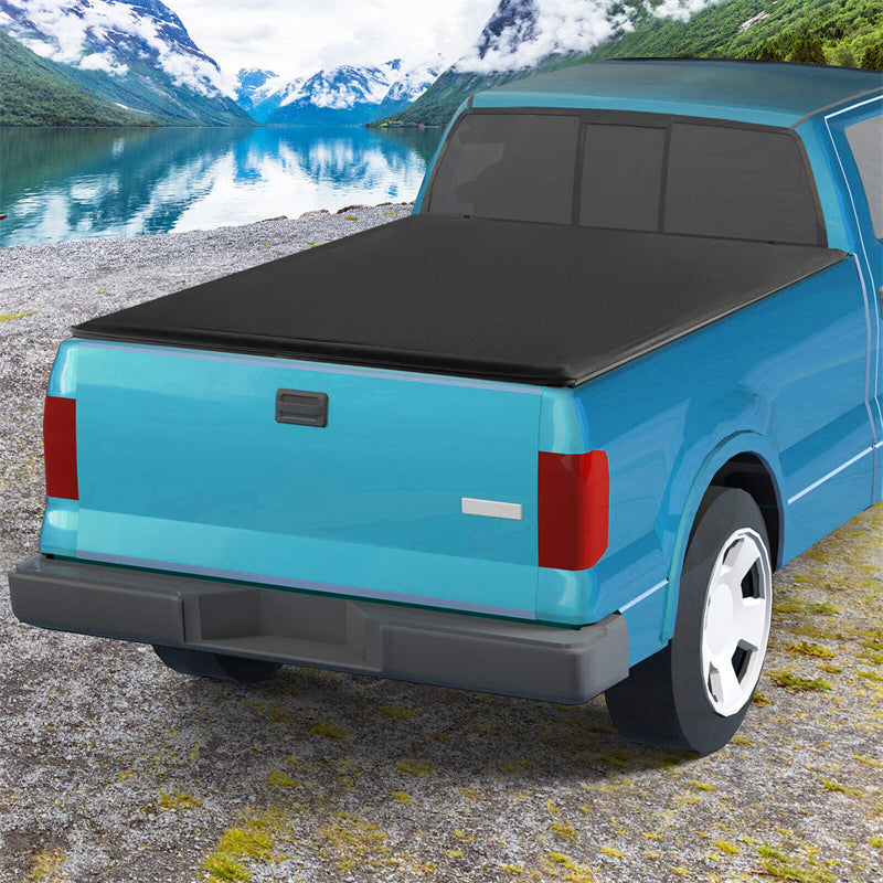 6.4FT Soft Roll-up Tonneau Cover Weatherproof Truck Bed Cover for 02-18 Dodge Ram 1500, 19-23 Ram 1500 Classic Only, 03-23 Dodge Ram 2500/3500