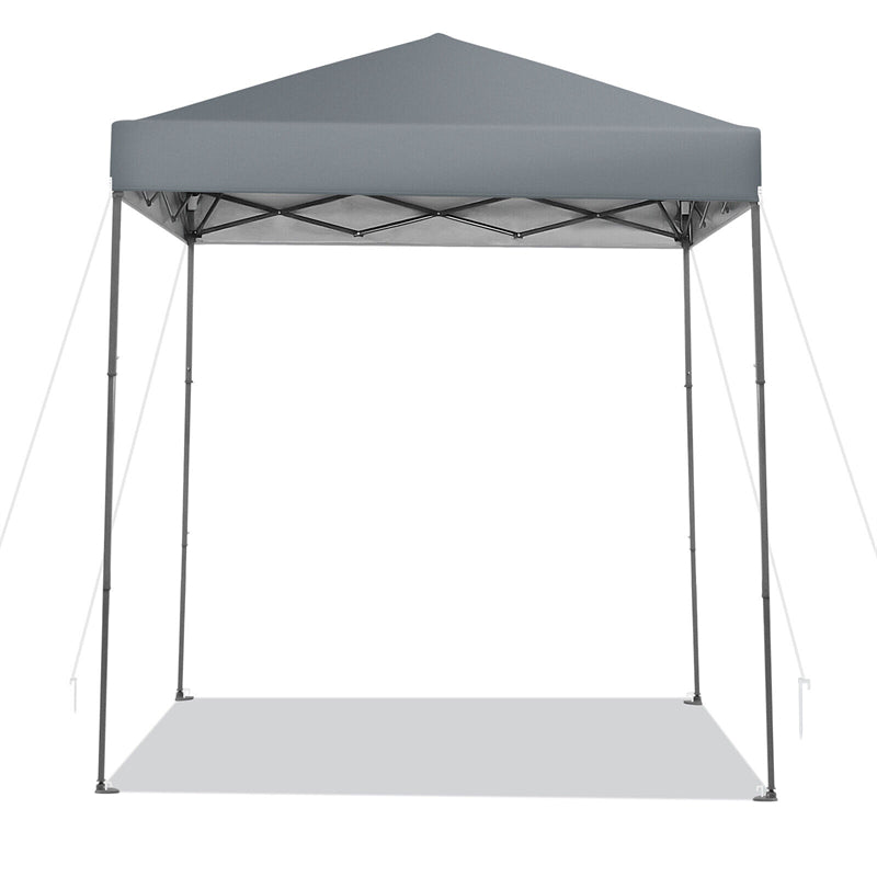 6.6' x 6.6' Pop Up Canopy 1 Person Setup Instant Canopy Tent Portable Outdoor Canopy with Center Lock & Carrying Bag
