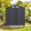 6.3' x 3.5' Outdoor Metal Storage Shed Galvanized Steel Utility Tool Storage House Waterproof Garden Shed with 4 Vents Lockable Doors