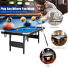6FT Folding Pool Table 76" Portable Foldable Billiard Table for Adults Kids Family Game with Full Set of Balls, 2 Cue Sticks, Chalk & Felt Brush