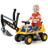 Kids Ride On Excavator 6V Battery Powered Ride On Bulldozer Loader Digger Toy Car Construction Vehicle with Under Seat Storage & Lights