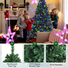 7.5FT Pre-Lit Artificial Christmas Tree Premium Spruce Xmas Tree with 550 Multicolor Lights & Metal Stand
